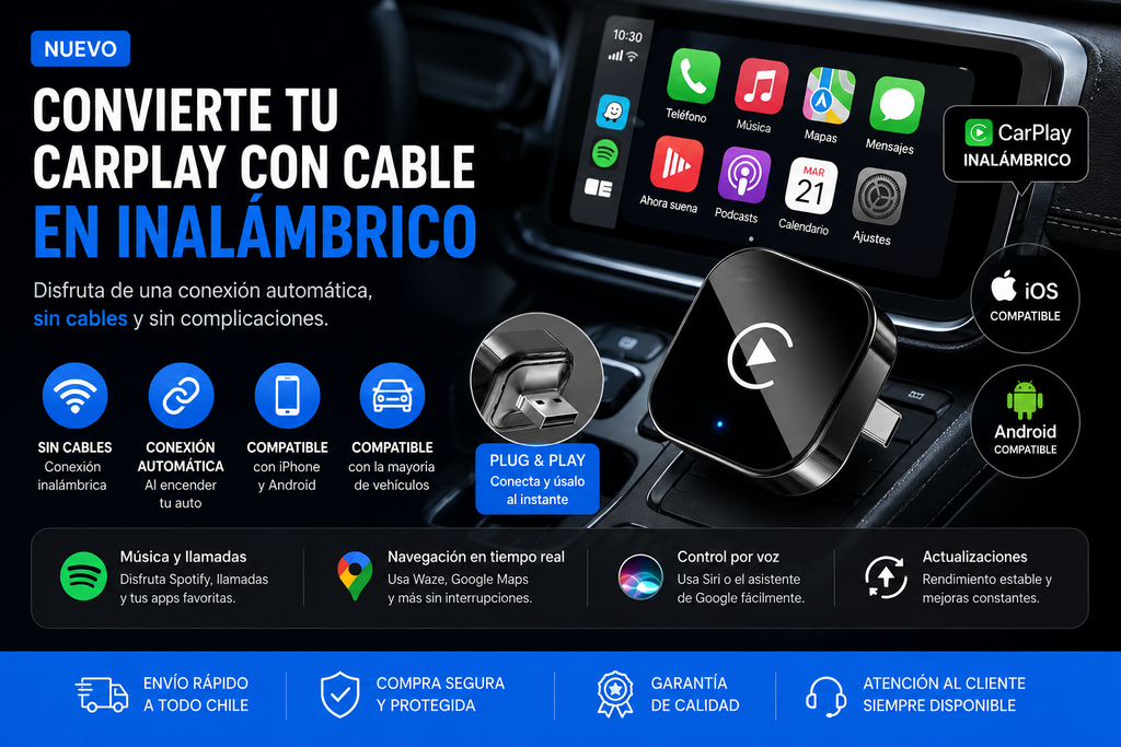 Adaptador Inalámbrico para CarPlay