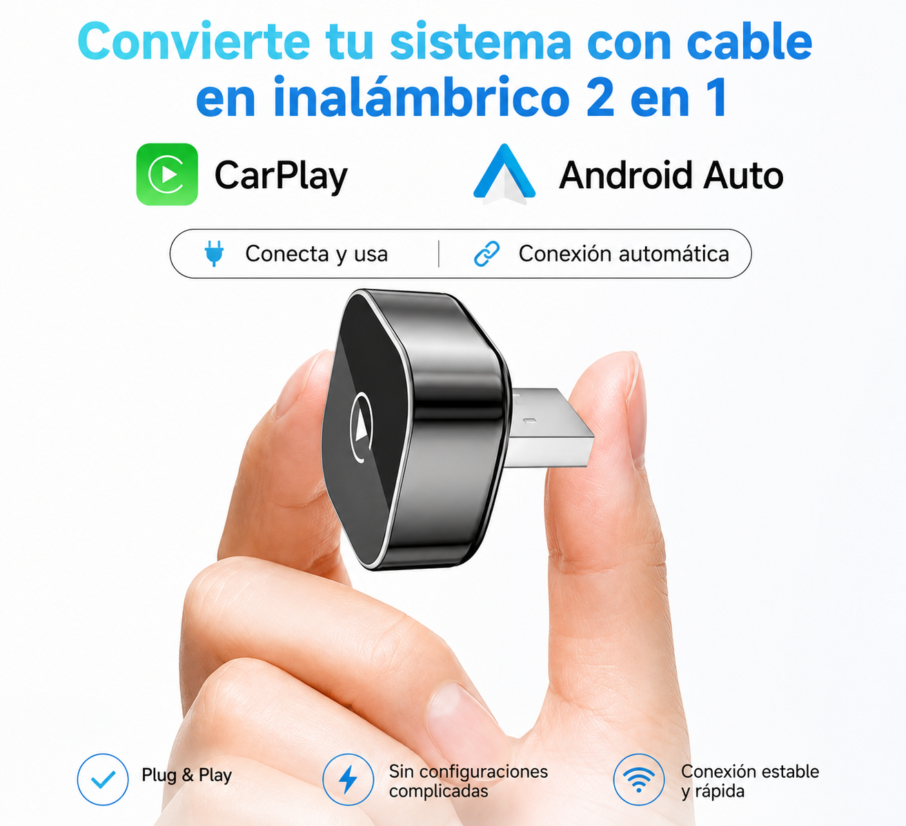 Adaptador Inalámbrico para CarPlay